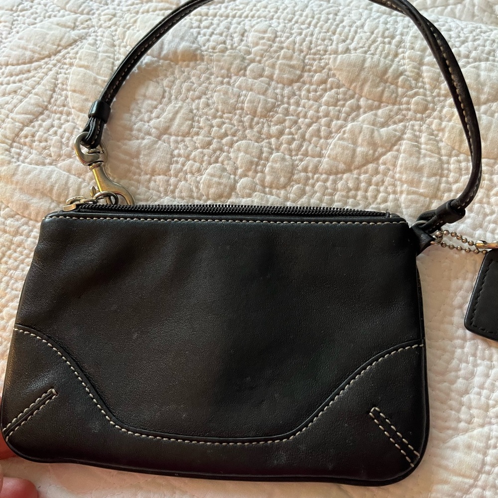 Coach leather wristlet